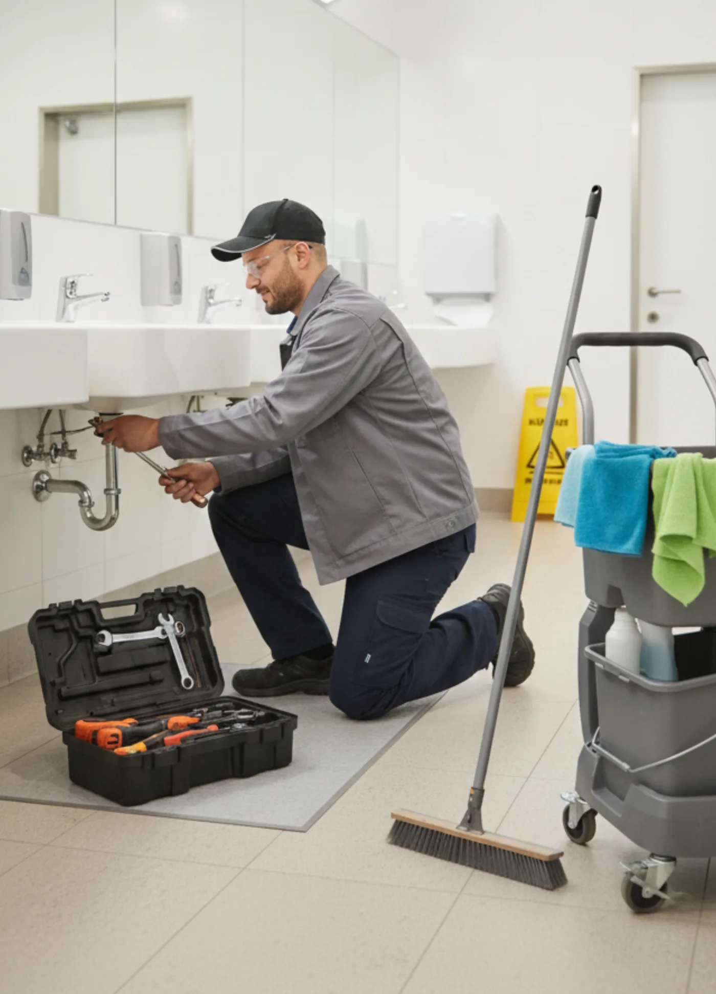 Hausmeisterservice in München – Techniker bei Reparaturarbeiten